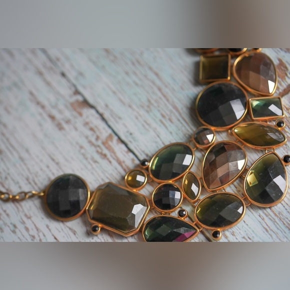 Joan Rivers Large Gemstone Statement Necklace Vintage 90s - Picture 4 of 6